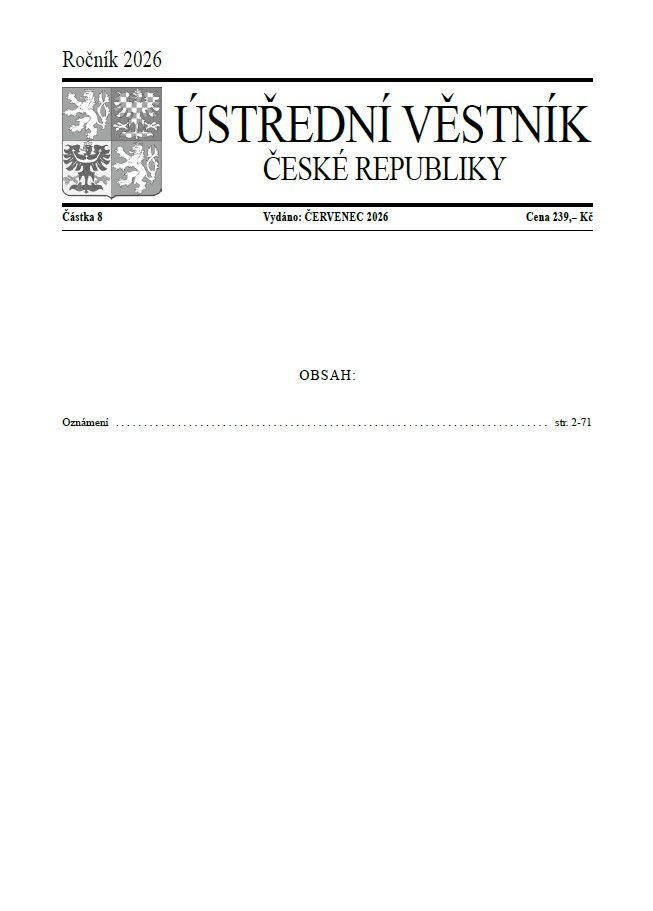Ústřední věstník ČR 2026/008