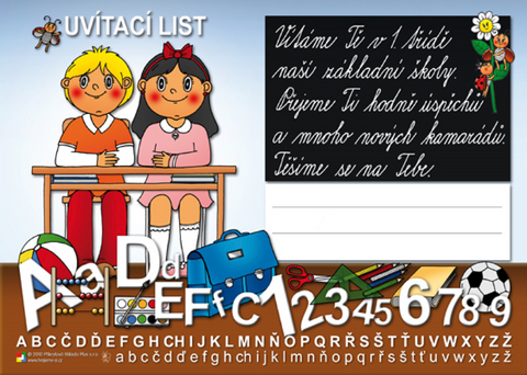 Obrázek produktu: Uvítací list pro prvňáčky