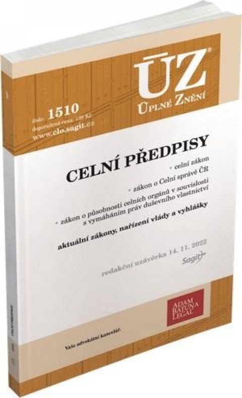 Obrázek produktu: ÚZ 1510 - Celní předpisy
