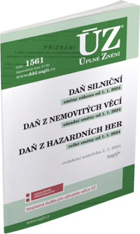 Obrázek produktu: ÚZ 1561 / Daň silniční, Daň z nemovitých věcí, Daň z hazardních her