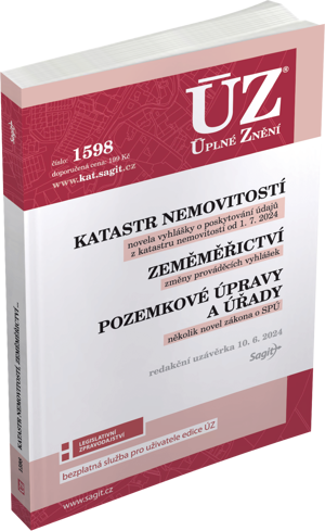 Obrázek produktu: ÚZ 1598 / Katastr nemovitostí, Zeměměřictví, Pozemkové úpravy a úřady