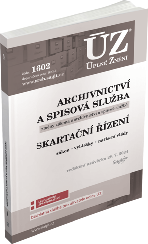 Obrázek produktu: ÚZ 1602 / Archivnictví a spisová služba, Skartační řízení