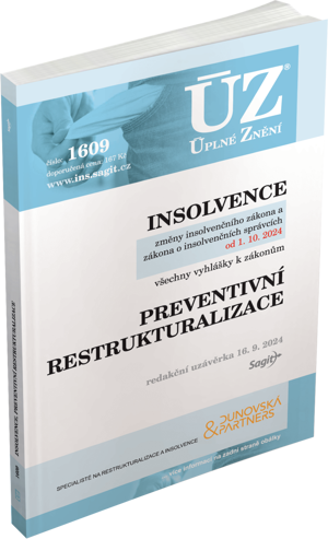 Obrázek produktu: ÚZ 1609 / Insolvence, Preventivní restrukturalizace
