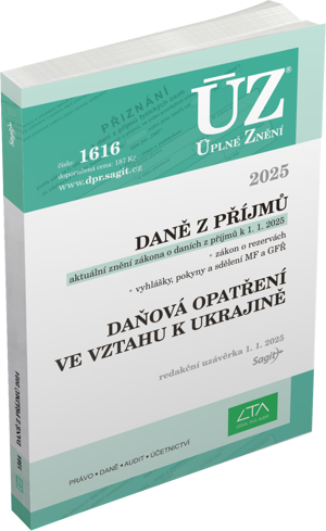 ÚZ 1616 / Daně z příjmů 2025