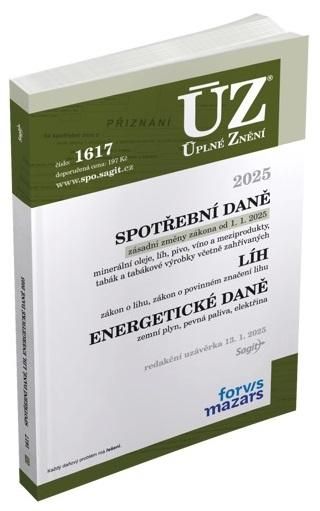 ÚZ 1617 / Spotřební daně, líh, paliva a maziva, energetické daně, 2025