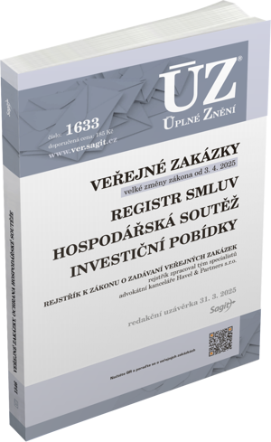 ÚZ 1633 / Veřejné zakázky, ochrana hospodář. soutěže, veřejná podpora, investiční pobídky, registr s
