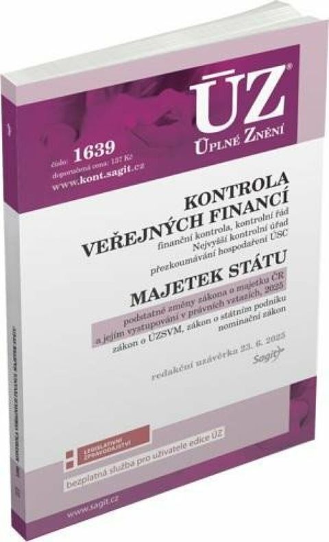 Obrázek produktu: ÚZ 1639 / Kontrola veřejných financí, Majetek státu