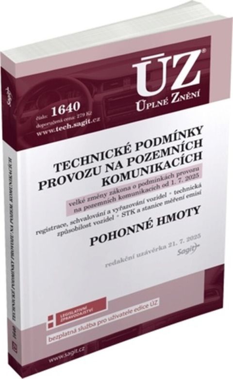 Obrázek produktu: ÚZ 1640 / Technické podmínky provozu na pozemních komunikacích, Pohonné hmoty