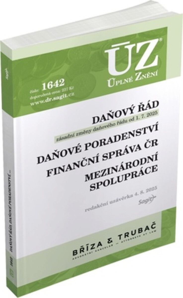 ÚZ 1642 / Daňový řád, Finanční správa, Daňové poradenství