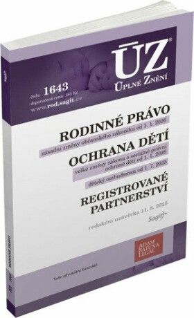 Obrázek produktu: ÚZ 1643 / Rodinné právo, Ochrana dětí a rodiny, Dětský ombudsman, Registrované partnerství