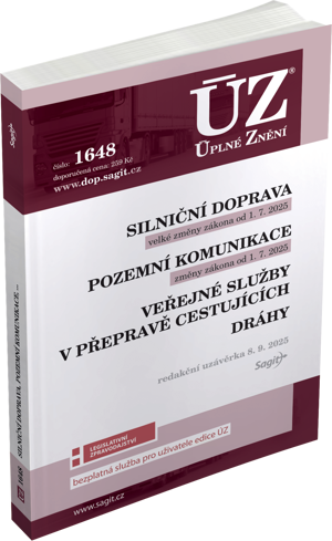 ÚZ 1648 / Silniční doprava, pozemní komunikace, veřejné služby v přepravě cestujících, dráhy
