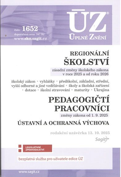 ÚZ 1652 / Regionální školství a pedagogičtí pracovníci