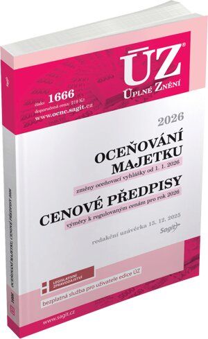 ÚZ 1666 / Oceňování majetku, Cenové předpisy, 2026