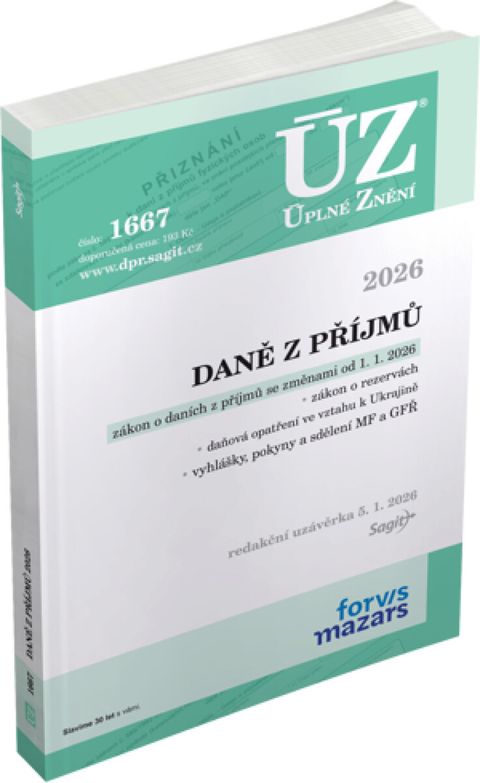 Obrázek produktu: ÚZ 1667 / Daně z příjmů, 2026