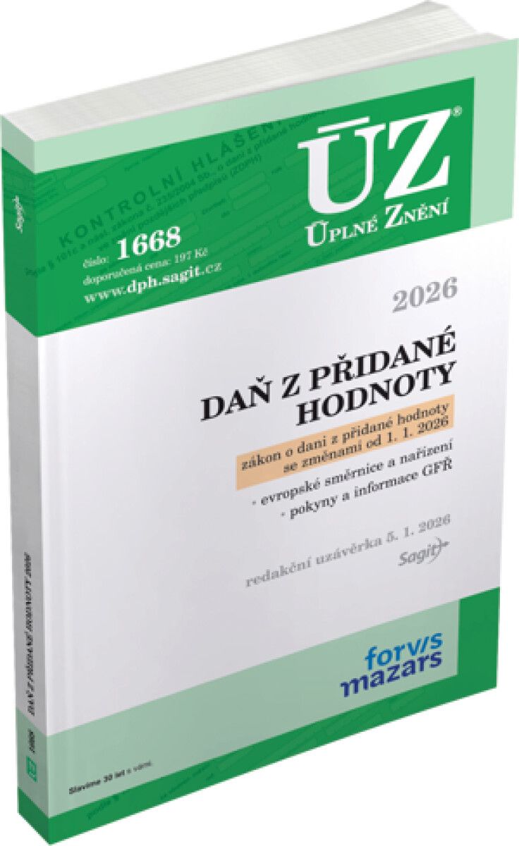ÚZ 1668 / Daň z přidané hodnoty, 2026