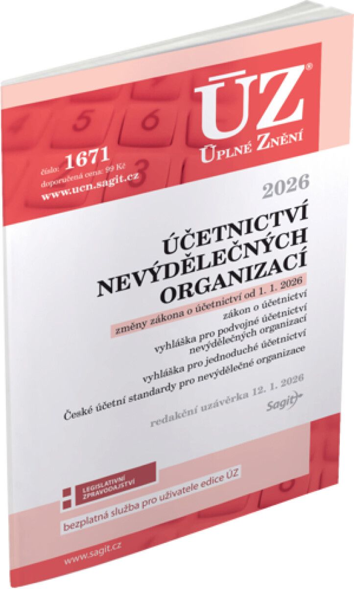 ÚZ 1671 / Účetnictví nevýdělečných organizací 2026