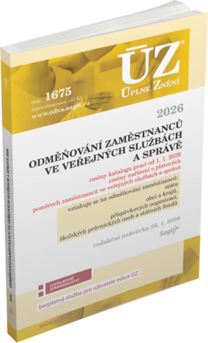 ÚZ 1675 / Odměňování zaměstnanců ve veřejných službách a správě, 2026
