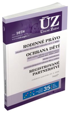 Obrázek produktu: ÚZ 1678 / Rodinné právo, Ochrana dětí a rodiny, Dětský ombudsman, Registrované partnerství