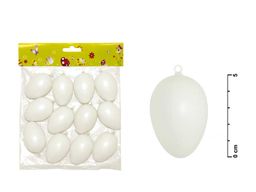 Obrázek produktu: Vajíčka plastová 6 cm - 12 ks  - bílá