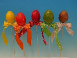 Obrázek produktu: Vajíčko lakované, mix barev - zápich - 1 ks