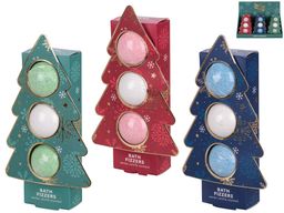 Obrázek produktu: Vánoční dárková sada - vodní bomby do koupele 3x 20g, mix barev