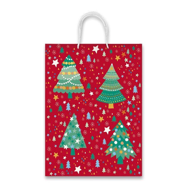 Dárková papírová taška Christmas Tree 300 x 120 x 400 mm