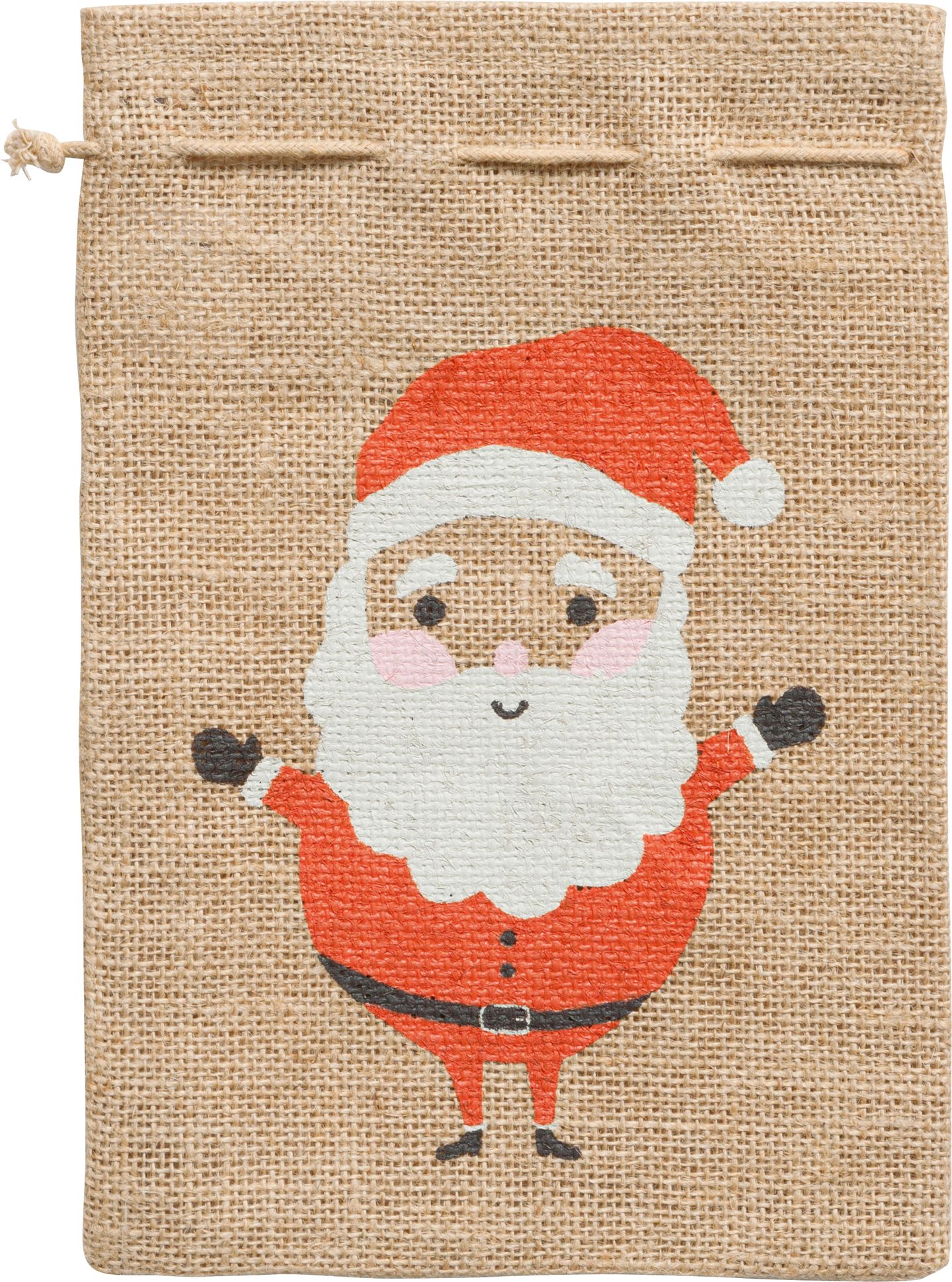 Vánoční jutový pytel - 17 × 25 cm