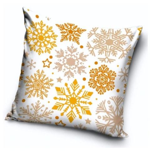 Obrázek produktu: Vánoční polštářek bílý - Mrazivé vločky