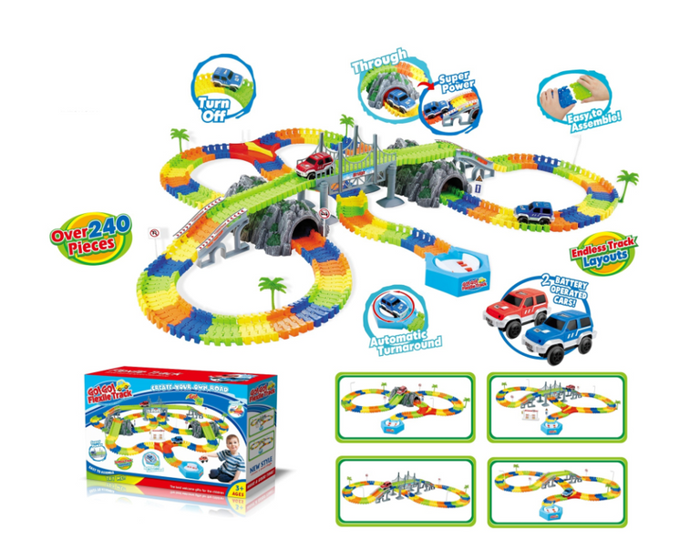 Alltoys Variabilní dráha 240 dílů s tunely a točnou