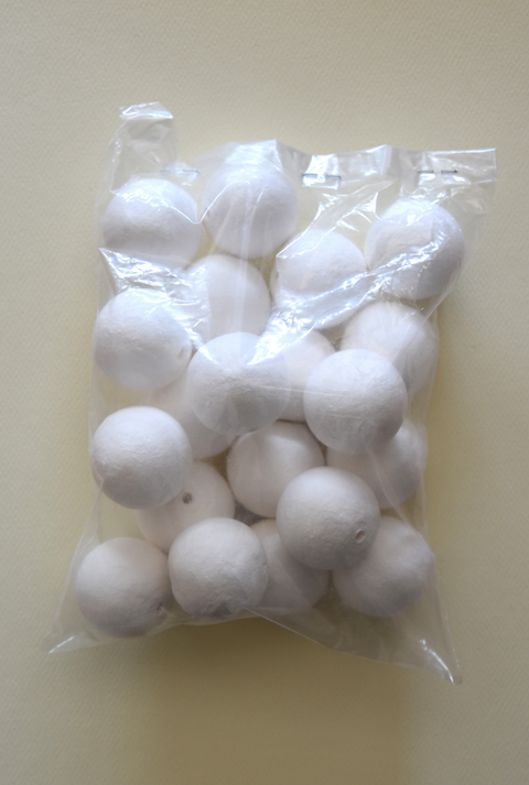 Obrázek produktu: Vatové kuličky, bílé - 20 kusů