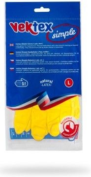 Obrázek produktu: Vektex Simple úklidové latexové rukavice - velikost L