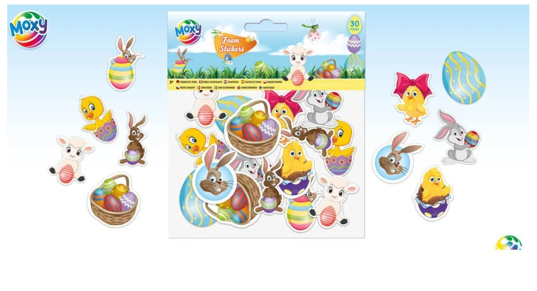 Velikonoční pěnové samolepky, 30 ks