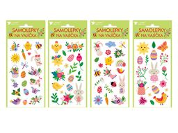 Obrázek produktu: Velikonoční samolepky na vajíčka 7904 gelové 9 x 19 cm - mix motivů - 1 ks