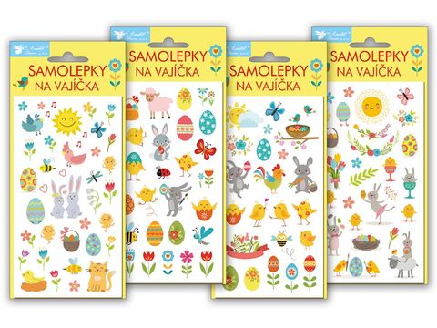 Obrázek produktu: Velikonoční samolepky na vajíčka gelové - Veselé Velikonoce - 1 ks