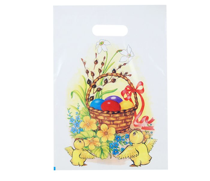 Velikonoční taška 25 × 35 cm bílá - Velikonoční koleda