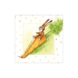 Obrázek produktu: Velikonoční ubrousky 25 × 25 cm, 20 ks - Mrkev