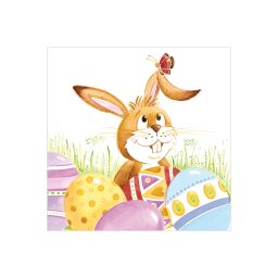 Obrázek produktu: Velikonoční ubrousky 33 × 33 cm, 20 ks - Zajíc