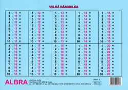 Obrázek produktu: Velká násobilka - tabulka lamino A4