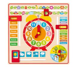 Obrázek produktu: Víceúčelový kalendář s hodinami CZ