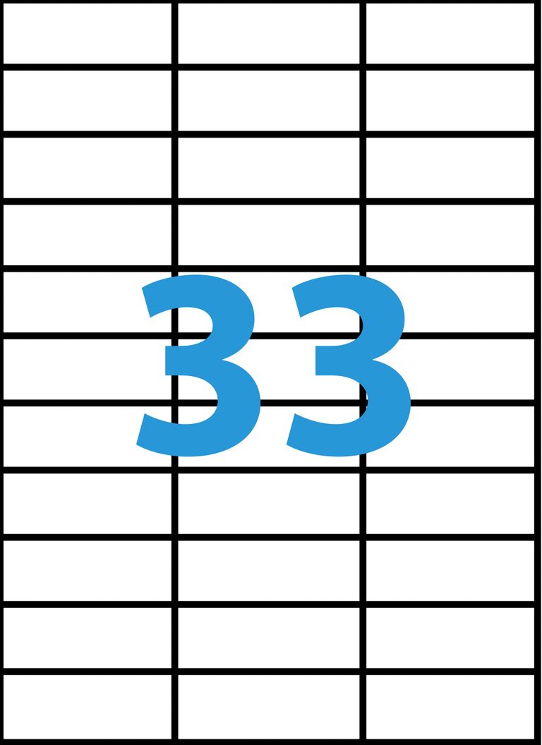 Victoria Samolepicí etikety A4 100 ks - 70 × 25,4 mm