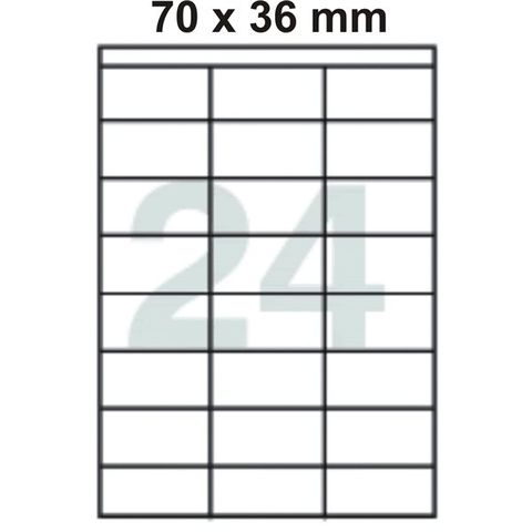 Obrázek produktu: Victoria Samolepicí etikety A4 100 ks - 70 × 36 mm