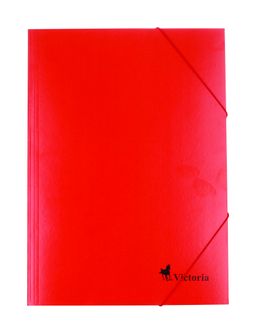 Obrázek produktu: Victoria Spisové desky s gumou A4 karton - červené
