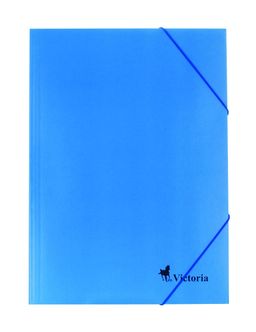 Obrázek produktu: Victoria Spisové desky s gumou A4 karton - modré
