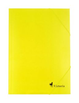 Obrázek produktu: Victoria Spisové desky s gumou A4 karton - žluté