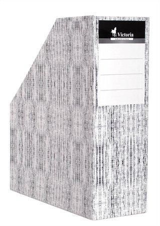 Obrázek produktu: Victoria Stojan na časopisy A4 karton 90 mm - dekor textil