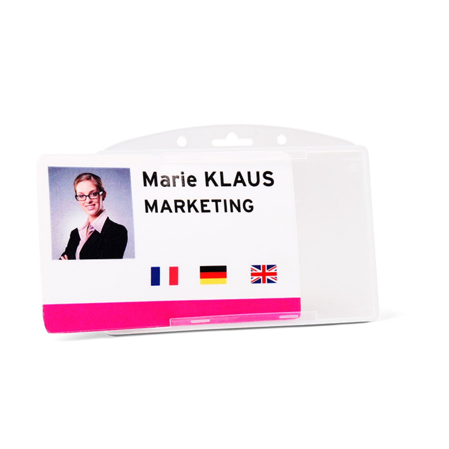 Visačka Security obal na identifikační karty, transparentní, 65 × 90 mm - 10 ks/bal.