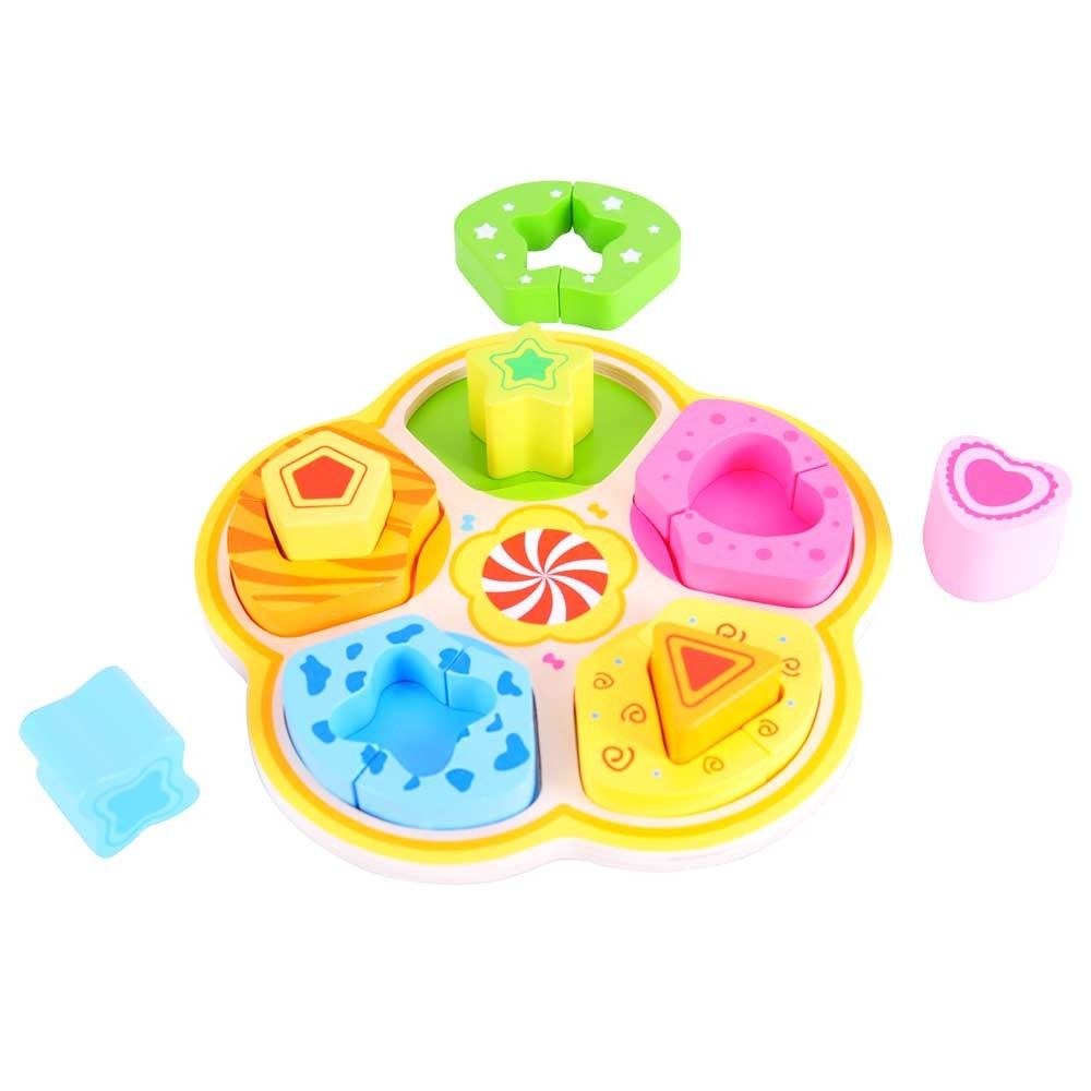 Vkládání tvarů na desce - květina