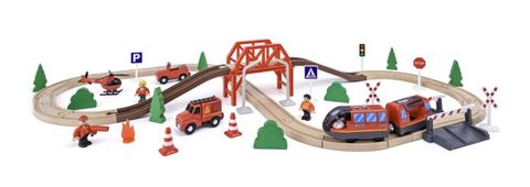 Obrázek produktu: Vláčkodráha s elektrickou mašinkou hasiči, 60 dílů