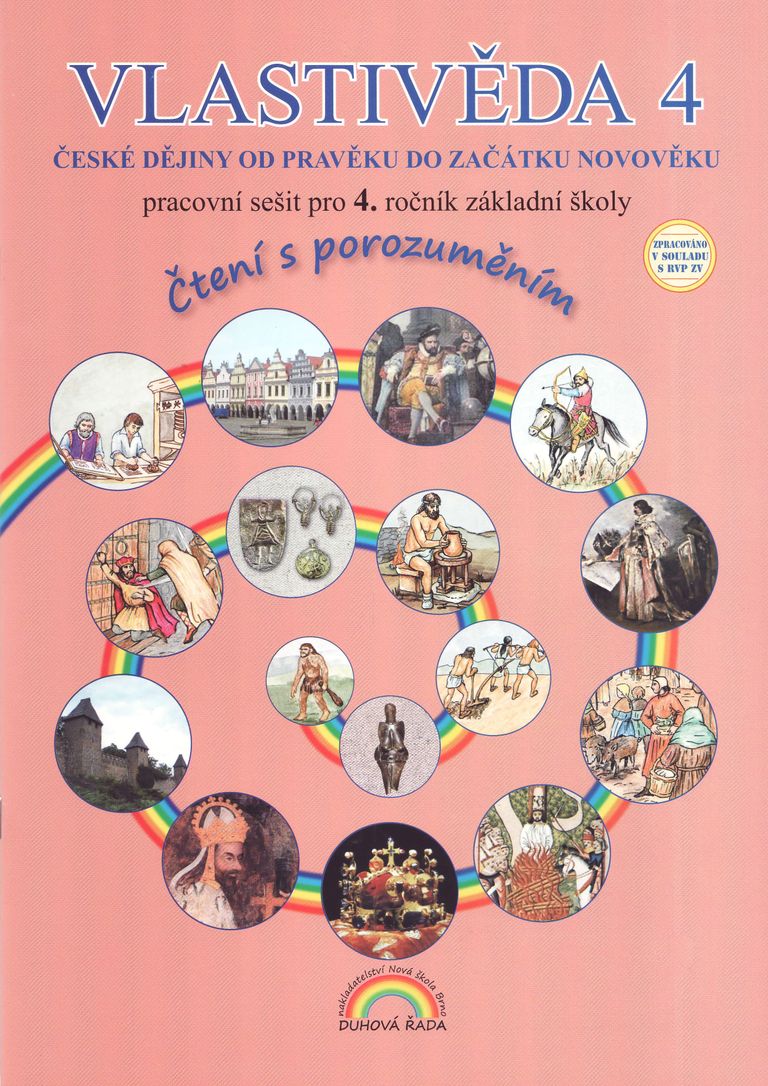 Vlastivěda 4, České dějiny od pravěku do začátku novověku – pracovní sešit, Čtení s porozuměním - Marie Fejfušová (44-46) Nakladatelství Nová škola Brno