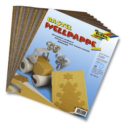 Obrázek produktu: Vlnitý papír 25×35 cm - zlatý a stříbrný 10 ks